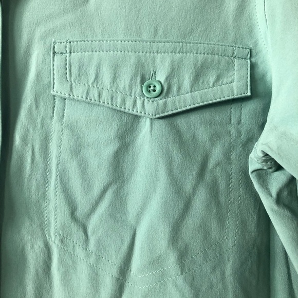 NWT eddie bauer Departure 2.0 Long-Sleeve Shirt seaglass green - Picture 8 of 11